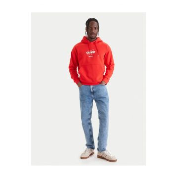 Bluza Barbati - jack jones - 60% bumbac - 40% poliester reciclat - Rosu - Rosu