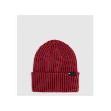 Caciula de iarna barbati  rosie - L - material sintetic - model beanie