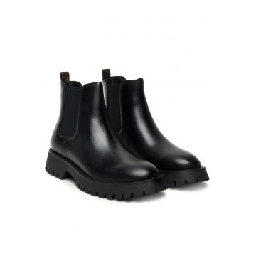 Cizme barbati -  FMTGOM LEA10 - piele naturala - negru