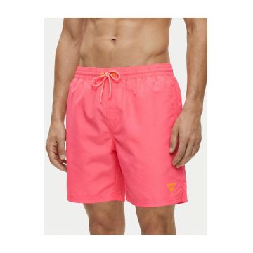 Costum de baie barbati -  poliester - roz - 95% poliester 5% elastan.