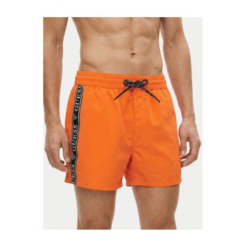 Costum de baie barbati -  portocaliu - poliester - cu captuseala elastan