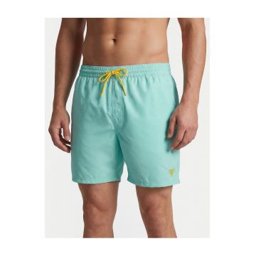 Costum de baie barbati -  turcoaz - poliester - cu captuseala elastan