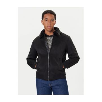 Geaca din imitatie de piele -  negru - barbatidwqf - Negru
