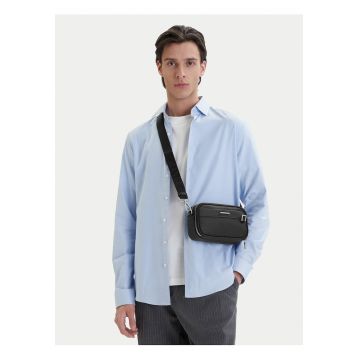 Geanta barbati -  piele ecologica - neagra - One Size INTL