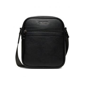Geanta barbati -  piele ecologica - neagra - One Size INTL