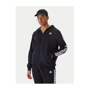 Hanorac barbati -  fermoar - negru - bumbac -