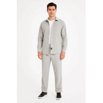 Pantaloni barbati -  bumbac/poliester/elastan - gri