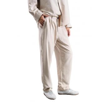Pantaloni barbati -  Modal/Poliester - Bej natural
