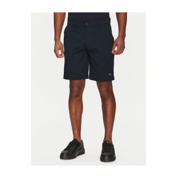 Pantaloni scurti Barbati - Emporio Armani - Bumbac/Elastan - Bleumarin