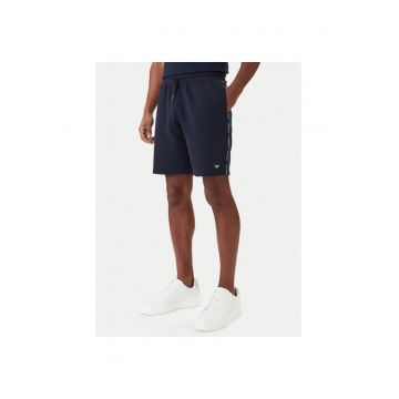 Pantaloni sport barbati - Emporio Armani - bleumarin - 75% bumbac - 25% poliester