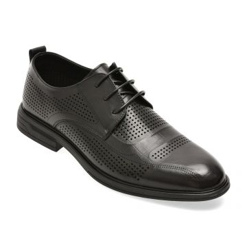 Pantofi eleganti BITE THE BULLET negri, 25C2118, din piele naturala