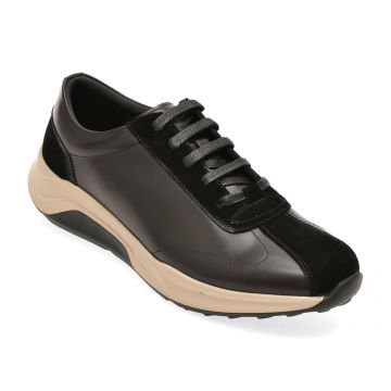 Pantofi sport EPICA negri, D0066, din piele naturala