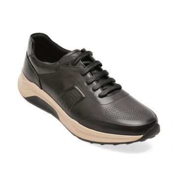 Pantofi sport EPICA negri, D0067, din piele naturala