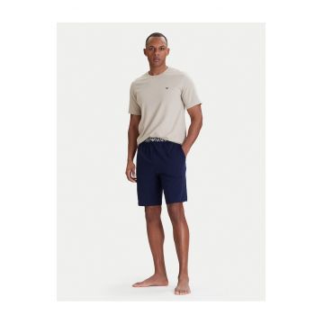 Pijama barbati -  bumbac - bej - bleumarin