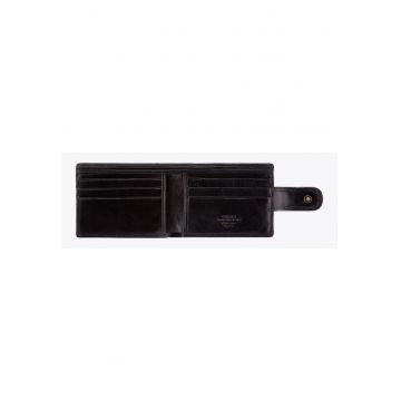 Portofel barbati  2 compartimente - 6 locuri pentru carduri - 8 -5x11cm - Negru