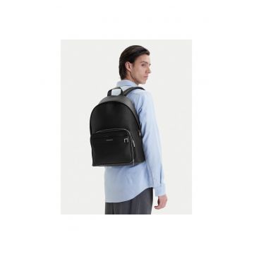 Rucsac barbati -  piele ecologica - negru - One Size INTL