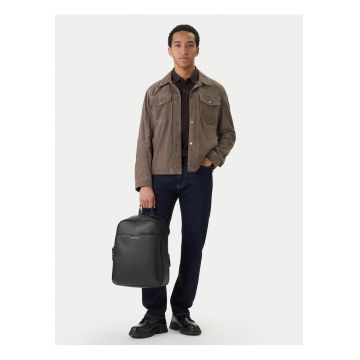 Rucsac pentru barbati -  piele ecologica - negru - One Size INTL