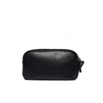 Saszetka barbati -  piele ecologica - negru - One Size INTL