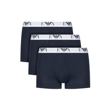 Set 3 perechi boxeri barbati - Emporio Armani - bumbac - 95% bumbac - 5% elastan - Bleumarin