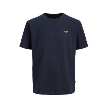 Tricou barbati -  bumbac organic/elastan - bleumarin