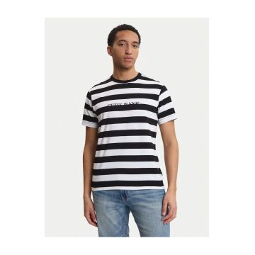 Tricou barbati -  dungi - negru - bumbac