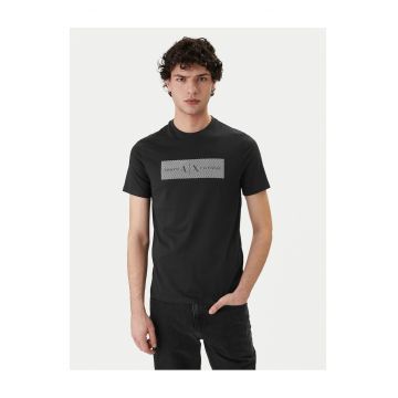 Tricou barbati -  slim fit - bleumarin - bumbac