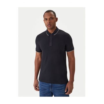 Tricou barbati -  slim fit - bleumarin - bumbac -