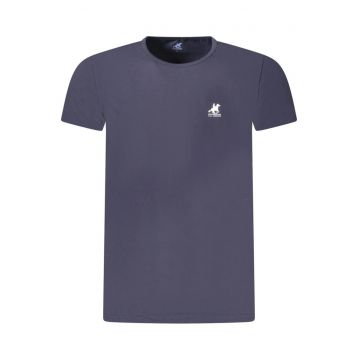U.S. Grand POLO Tricou barbati simplu cu logo brodat - Bleumarin inchis