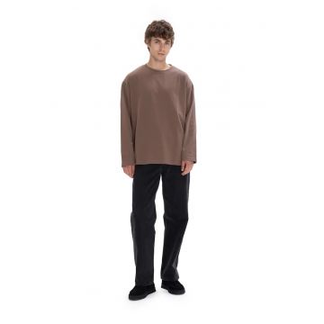 Bluza barbati -  elastic - maro - 100% bumbac