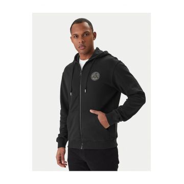 Hanorac barbati -  fermoar - negru - bumbac