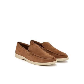 Mocasini barbati -  piele naturala - maro - material sintetic