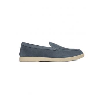 Mocasini de barbati -  de piele naturala - albastru - Albastru