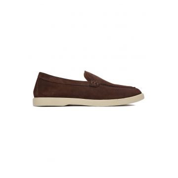Mocasini de barbati -  de piele naturala - cu maro