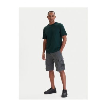 Pantaloni scurti pentru barbati -  gri - bumbac/elastan