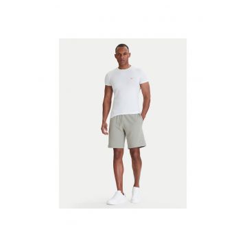 Pantaloni scurti sport Barbati - Emporio Armani - bumbac/modal - bej
