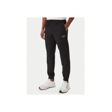 Pantaloni trening barbati -  poliester/elastan - negru -