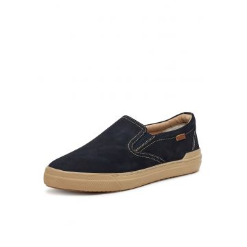 Pantofi barbati -  piele naturala - albastru -