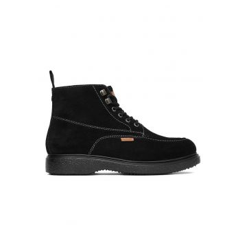 Pantofi barbati -  piele naturala - fermoar - negru