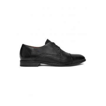 Pantofi barbati -  piele naturala - negru -