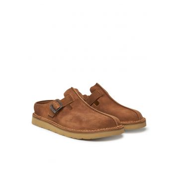 Papuci barbati -  piele naturala - maro -