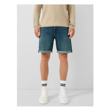 Q/S by s.Oliver Pantaloni scurti de blug barbati - John cu talie medie - Albastru inchis