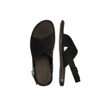 Sandale barbati -  material piele naturala - negru