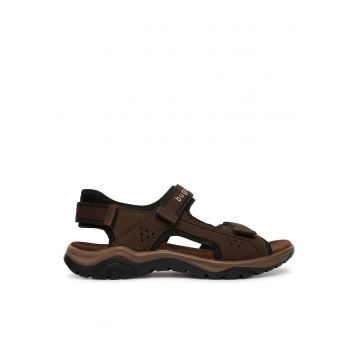 Sandale barbati -  material textil - velcro - maro
