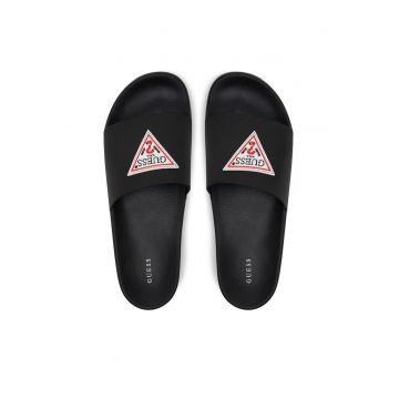 Slapi barbati -  material sintetic - negru