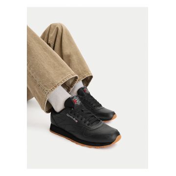 Tenisi barbati -  piele naturala - negru -
