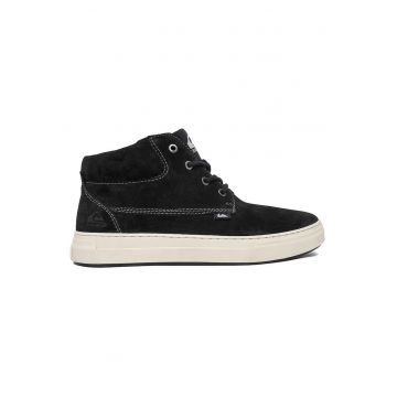 Tenisi barbati -  piele naturala - negru - casual