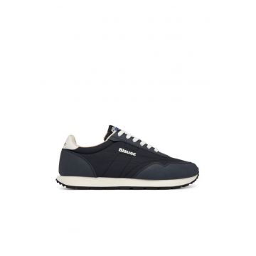 Tenisi barbati -  piele naturala - negru - material sintetic