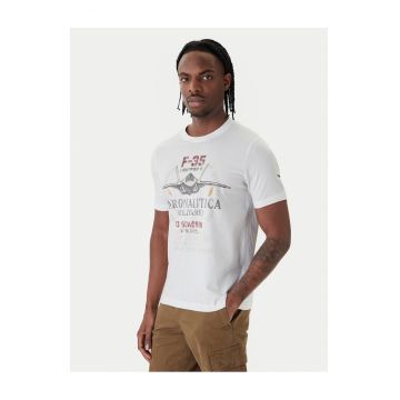 Tricou Barbati -  Alb - Material Natural - Alb