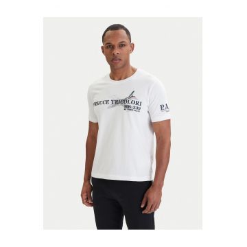 Tricou Barbati -  Bumbac - Alb - Model print