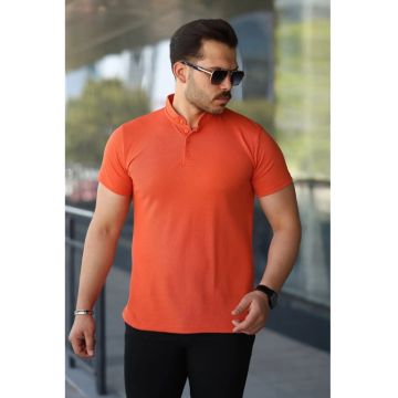 Tricou barbati -  maneca scurta - portocaliu - bumbac -